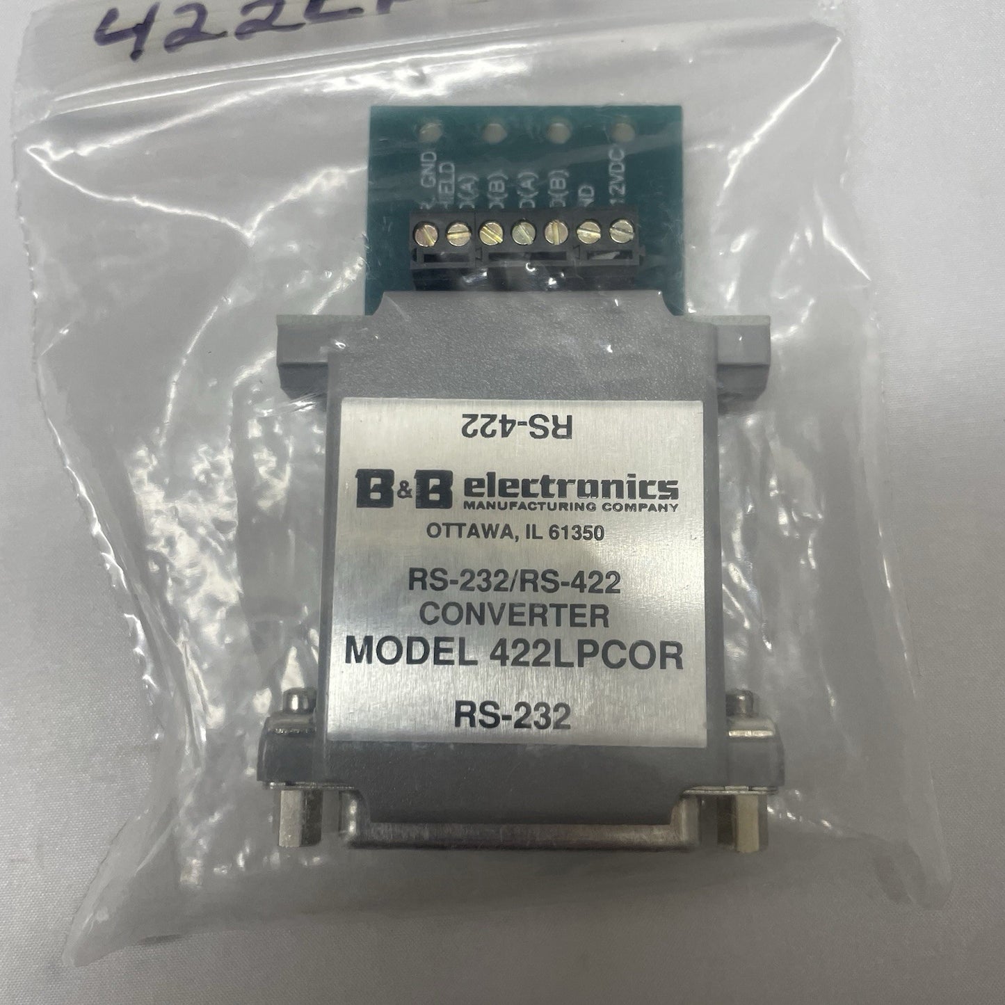 B&B Electronics / Advantech 422LPCOR RS-232 / RS-422 Converter Free Shipping