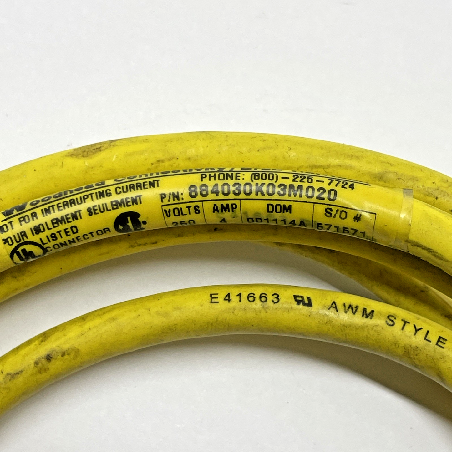 Brad Harrison 884030K03M020 Micro-Change 4-Pole Female-to-Male Cordset (2m)