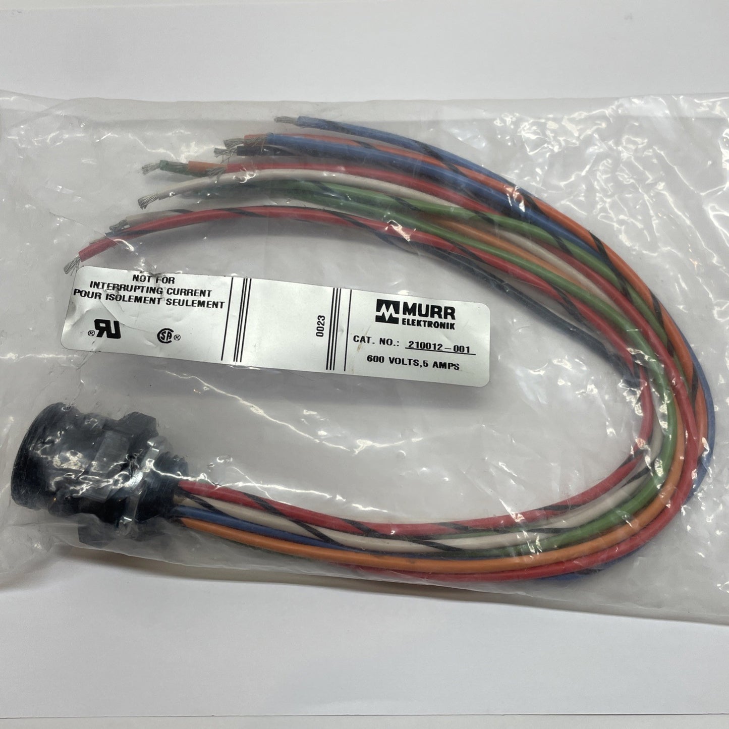 MURR ELEKTRONIK 210012-001 600 VOLTS 5 AMPS NEW