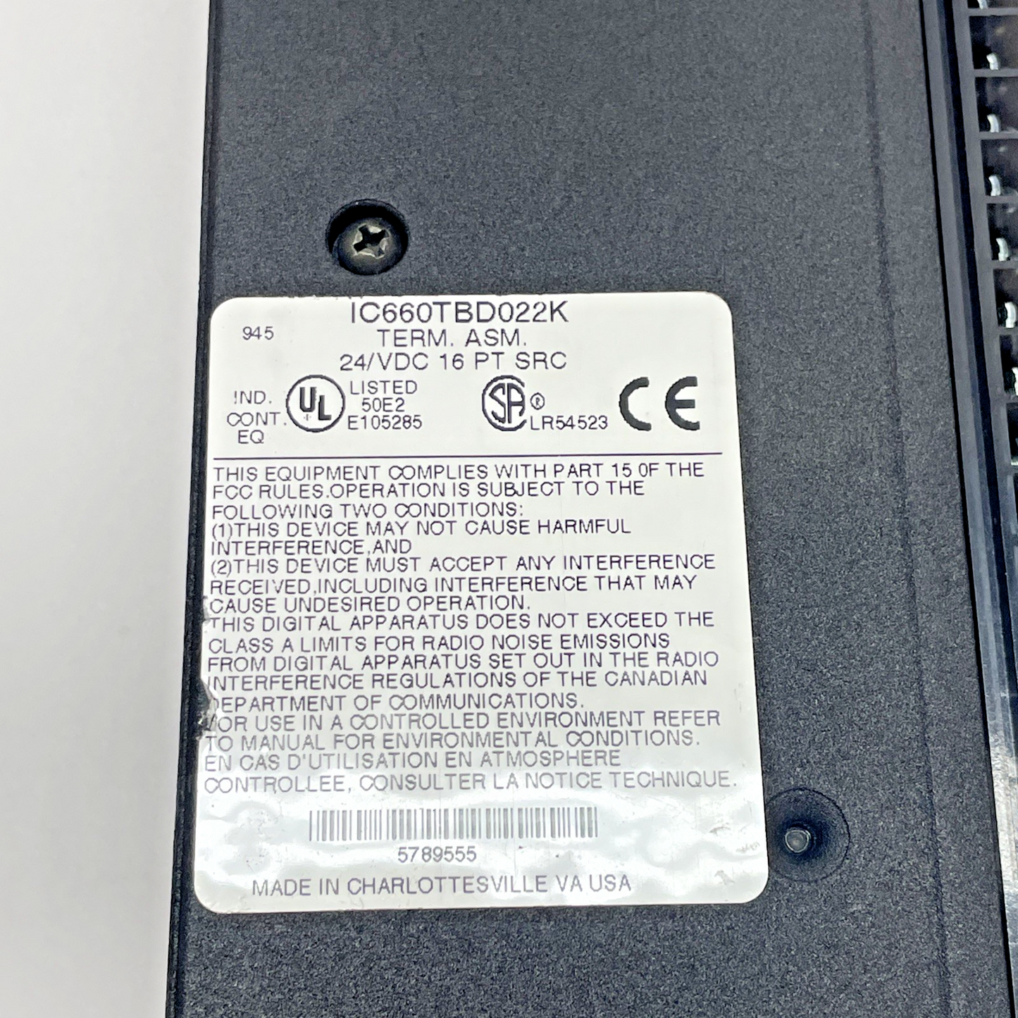 GE FANUC IC660TBD022K TERMINAL WITH GENIUS IC660BBD022 IC660EBD020T MODULE