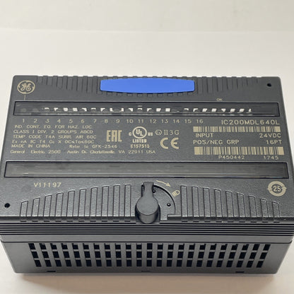 GE Fanuc  VersaMax IC200MDL640L 24VDC 16-Point Discrete Input Module