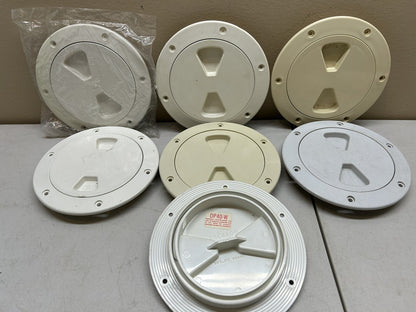 BECKSON DP40-W / BOAT SCREW-OUT DECK PLATE / 4 INCH SMOOTH WHITE / NEW OLD STOCK