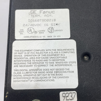 GE Fanuc IC660BBD021 Genius Sink I/O Module IC660EBD021L + IC660TSD021B 24/48VDC