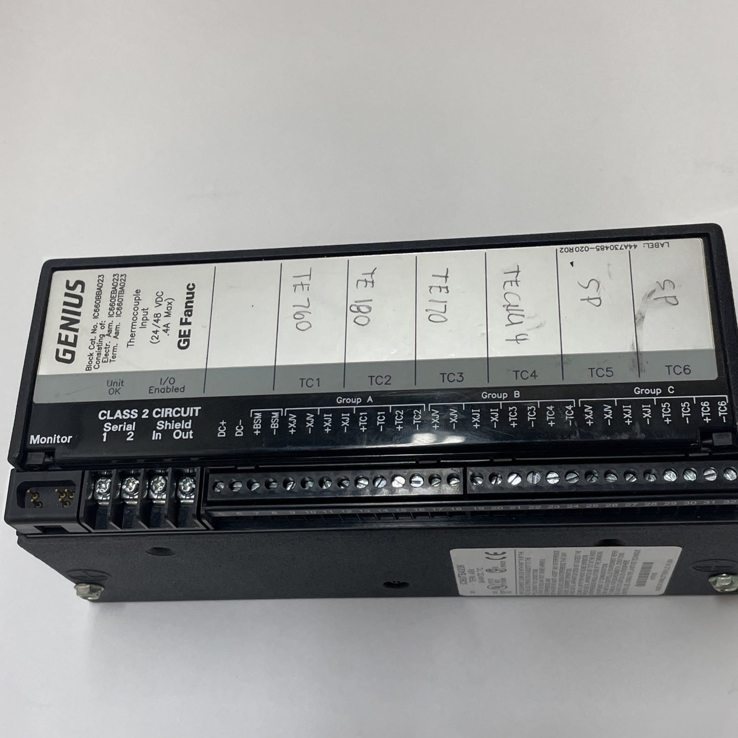GE Fanuc IC660BBA023 Thermocouple Input Module IC660EBA023M + IC660TBA023K