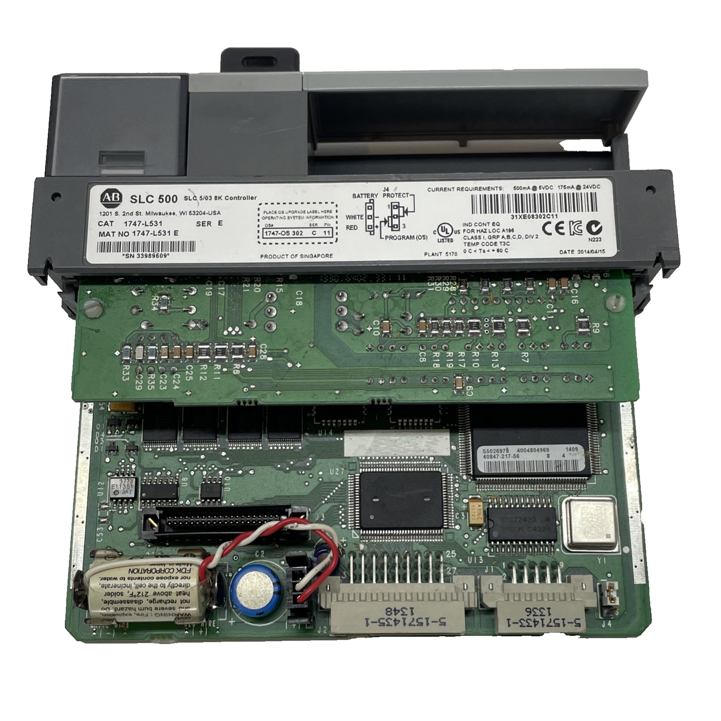 Allen Bradley SLC 5/03 1747-L531 SER E SLC 500 CPU