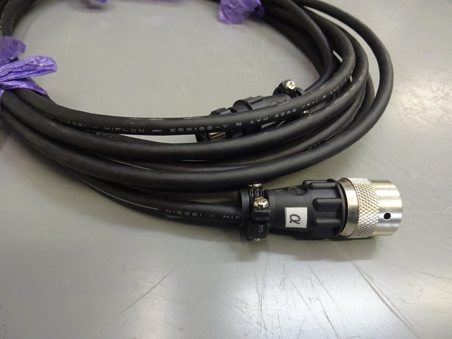 NISSEI HIFLON E56198-V AWM 2568 VW-1105C 600V 4 PIN AND 11 PIN CABLE / LOT  OF 2