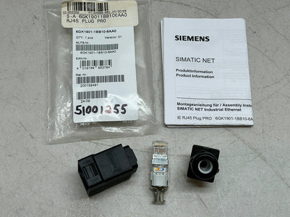 SIEMENS 6GK1901-1BB10-6AA0 / SIMATIC NET INDUSTRIAL ETHERNET RJ45 PLUG PRO / NEW