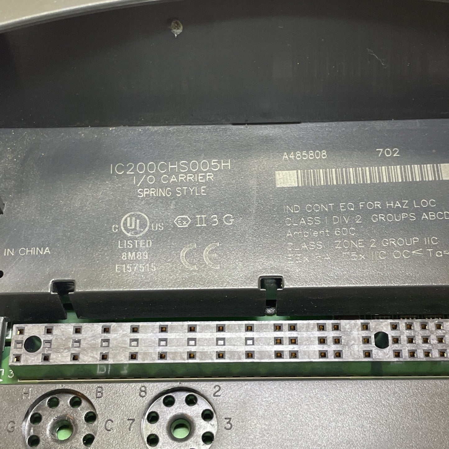 GE Fanuc IC200CHS005H I/O Carrier Spring Style