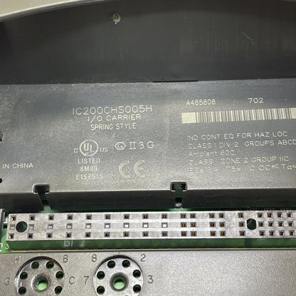GE Fanuc IC200CHS005H I/O Carrier Spring Style