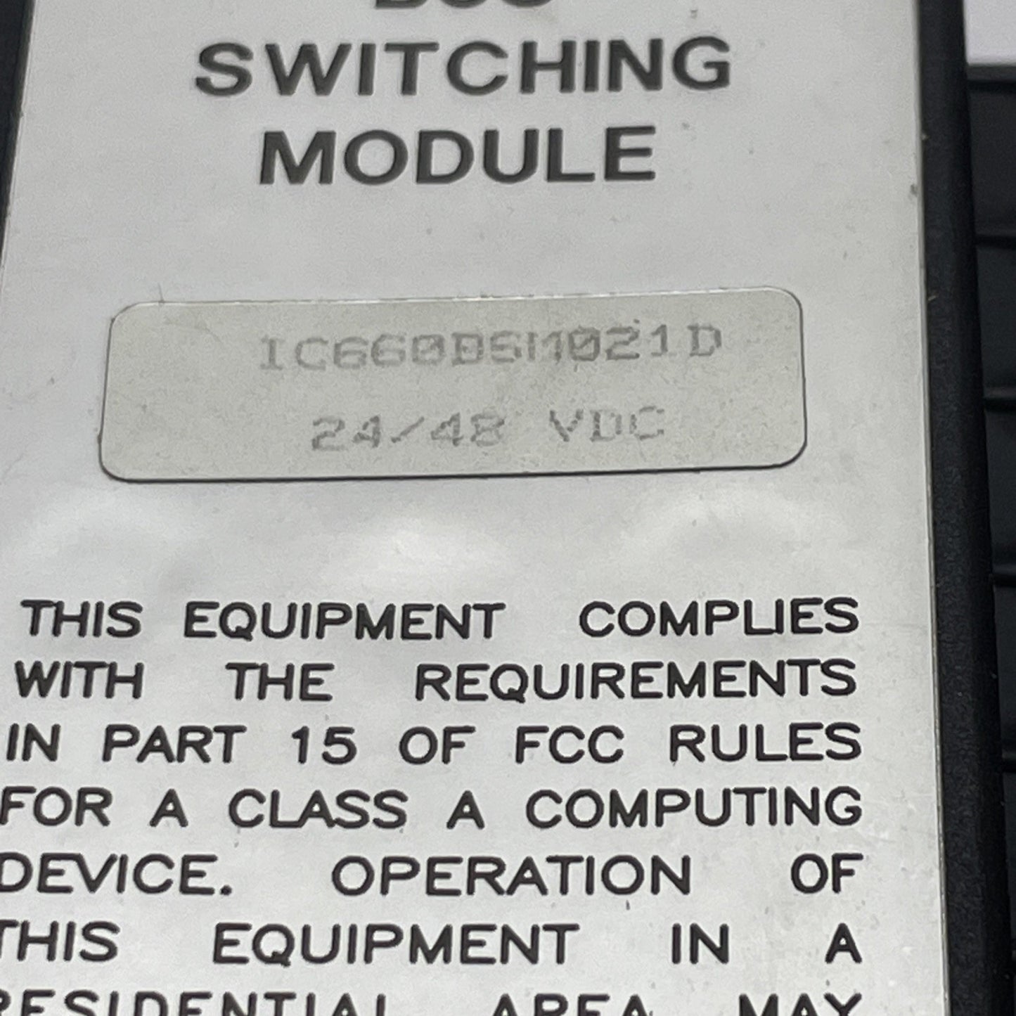 GE Fanuc IC660BSM021D Genius I/O Bus Switching Module 24/48 VDC