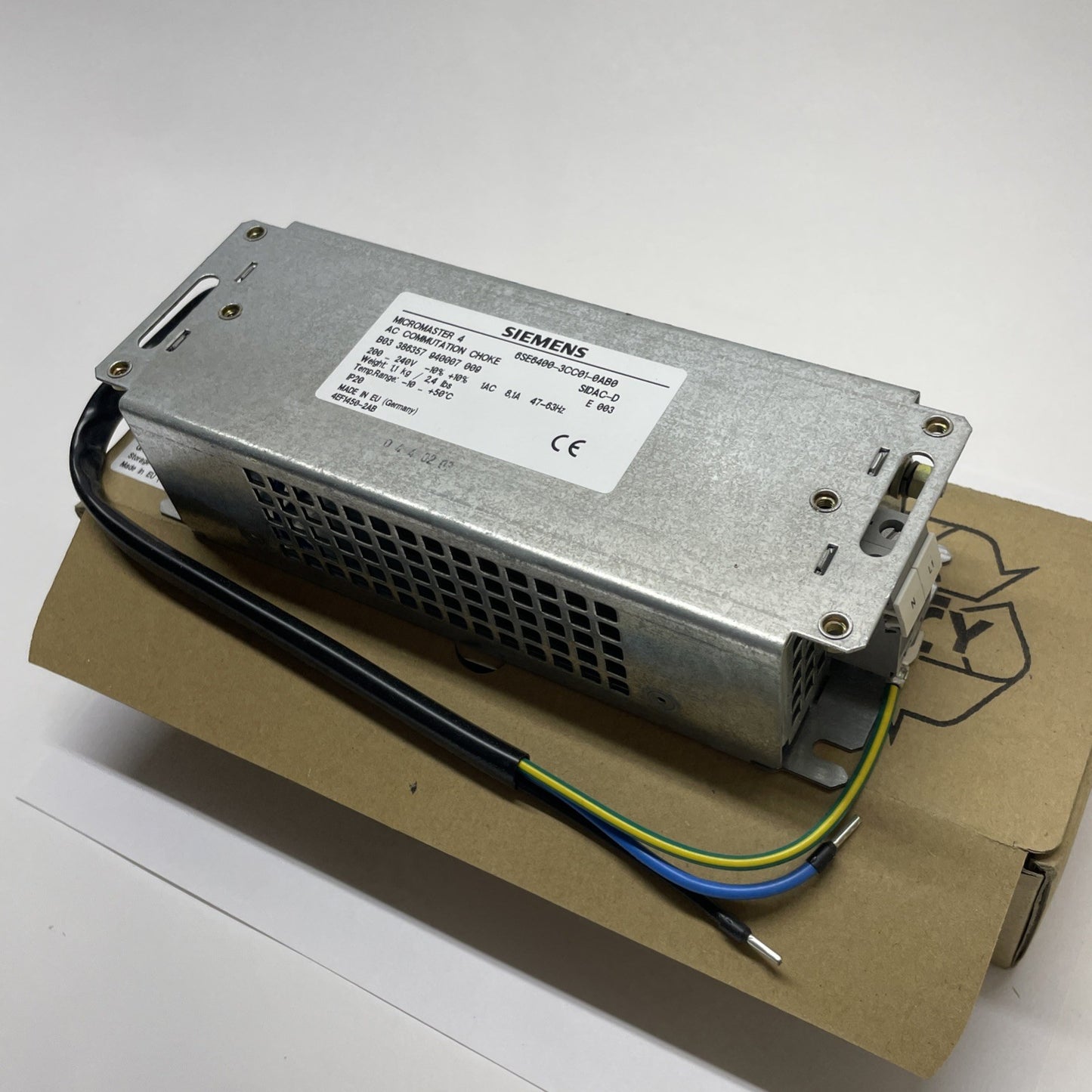 SIEMENS 6SE6400-3CC01-0AB3 Micromaster 4 AC Commutation Choke 200-240V