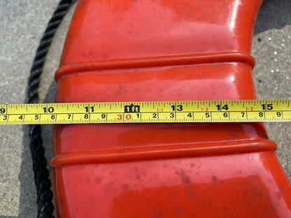 TAYLOR MADE 569 / 24 INCH ORANGE POLYETHYLENE SHELL LIFE RING / BLACK ROPE