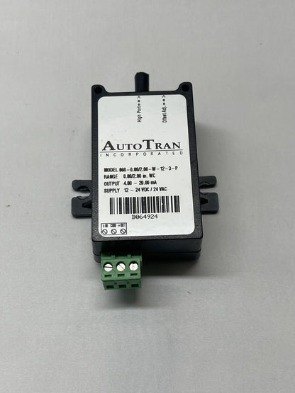 AUTO TRAN INC. TRANSDUCER 860-0.00/12.00-W-12-3-P 0.00/2.00PSI 4-20mA 12-24VOLT