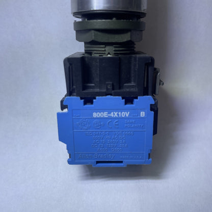 AB Illuminated Push Button 22mm - White - 800E Series 250V Max 800ES-LF33DL0X10