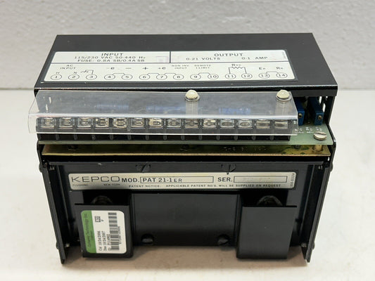 KEPCO PAT 21-1ER / PAT21-1 ER/ POWER SUPPLY INPUT 115/230VAC / OUTPUT 0-21V 0-1A
