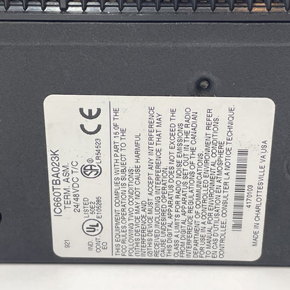 GE Fanuc IC660BBA023 Thermocouple Input Module IC660EBA023M + IC660TBA023K