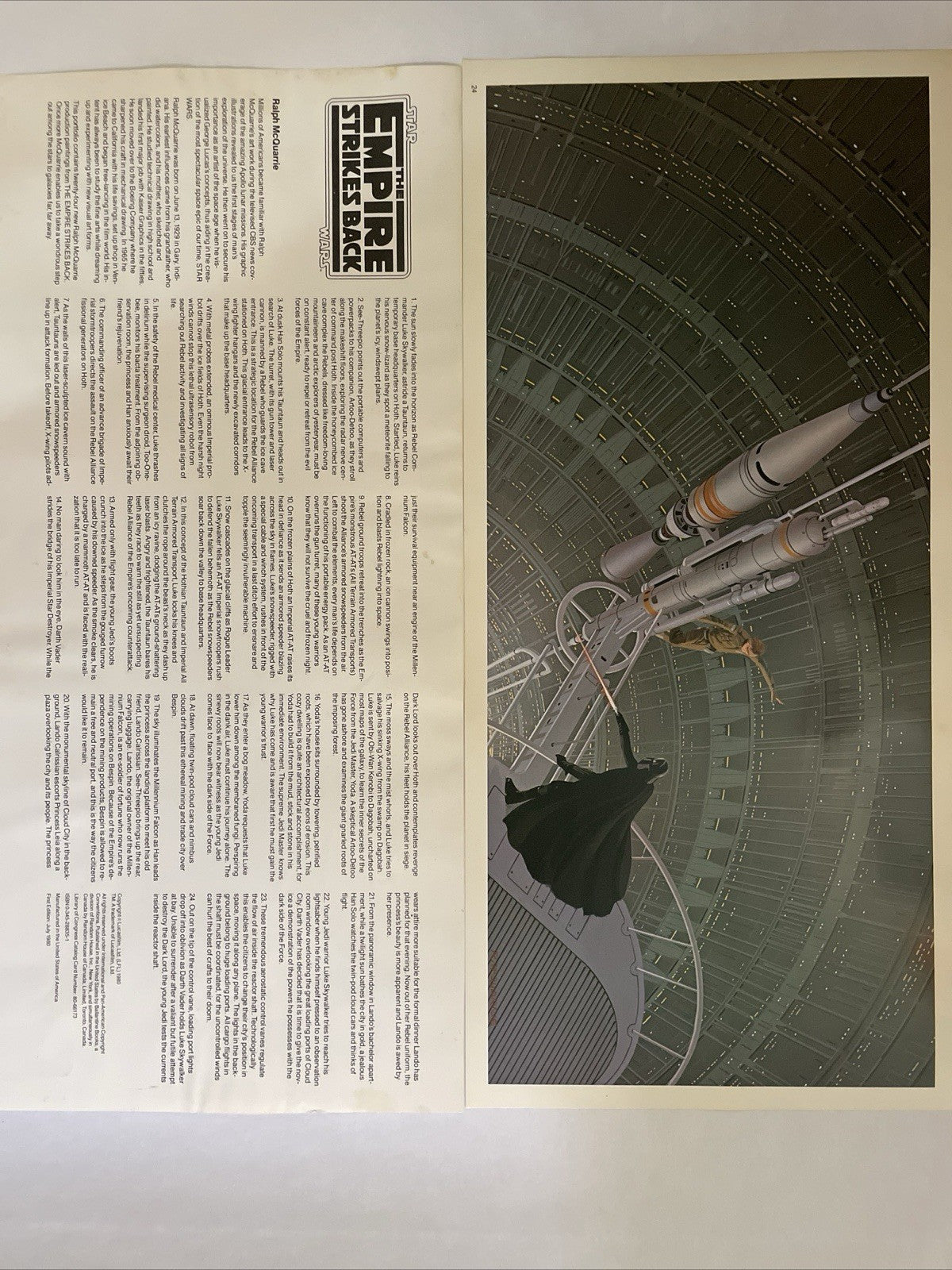 The Empire Strikes Back COMPLETE Portfolio by Ralph McQuarrie 1980 (24 Prints)