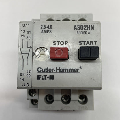 Eaton Cutler Hammer A302HN Manual Motor Starter 2.5–4A Motor Protector