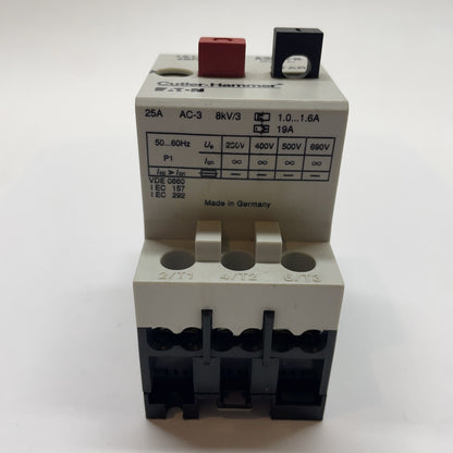 Cutler Hammer A302FN Manual Motor Starter Protector 1.0-1.6A 3-Pole