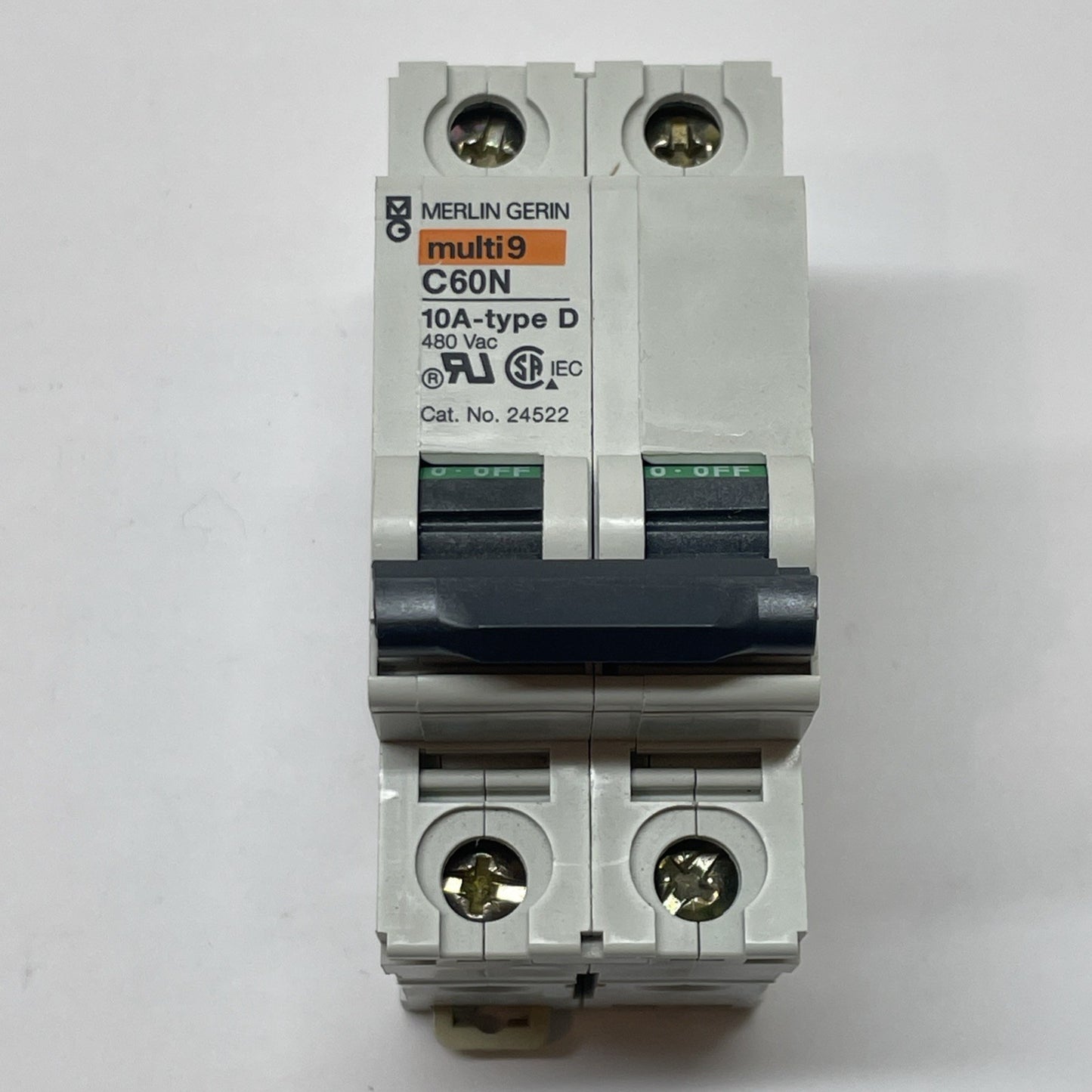 Merlin Gerin C60N 10A Type D 2-Pole Circuit Breaker 24522