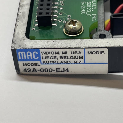 MAC Valves 42A-000-EJ4  42 Series Manifold Base Wired Double Solenoid
