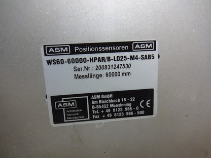 ASM WS60 / WS60-60000-HPAR/B-L025-M4-SAB5 / POSITION SENSOR