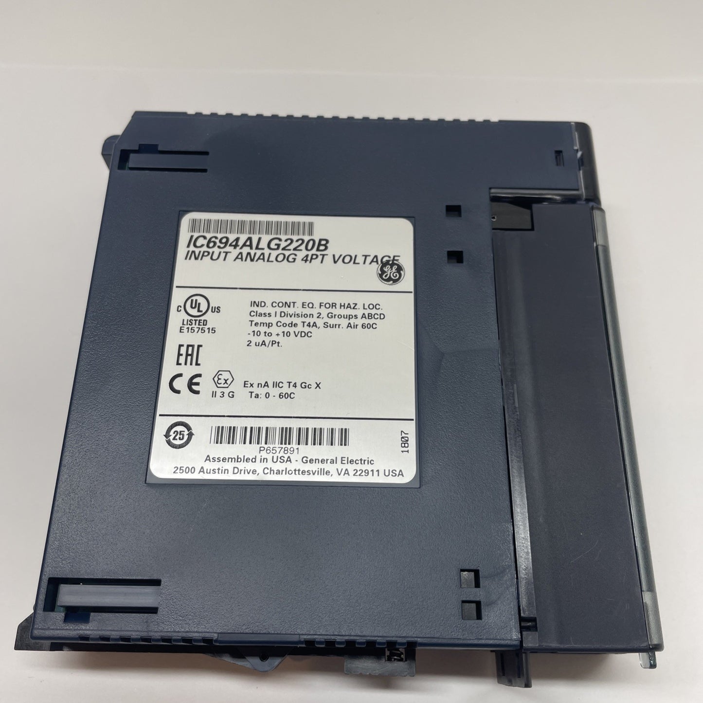 GE Fanuc IC694ALG220B 4-Channel Analog Voltage Input Module