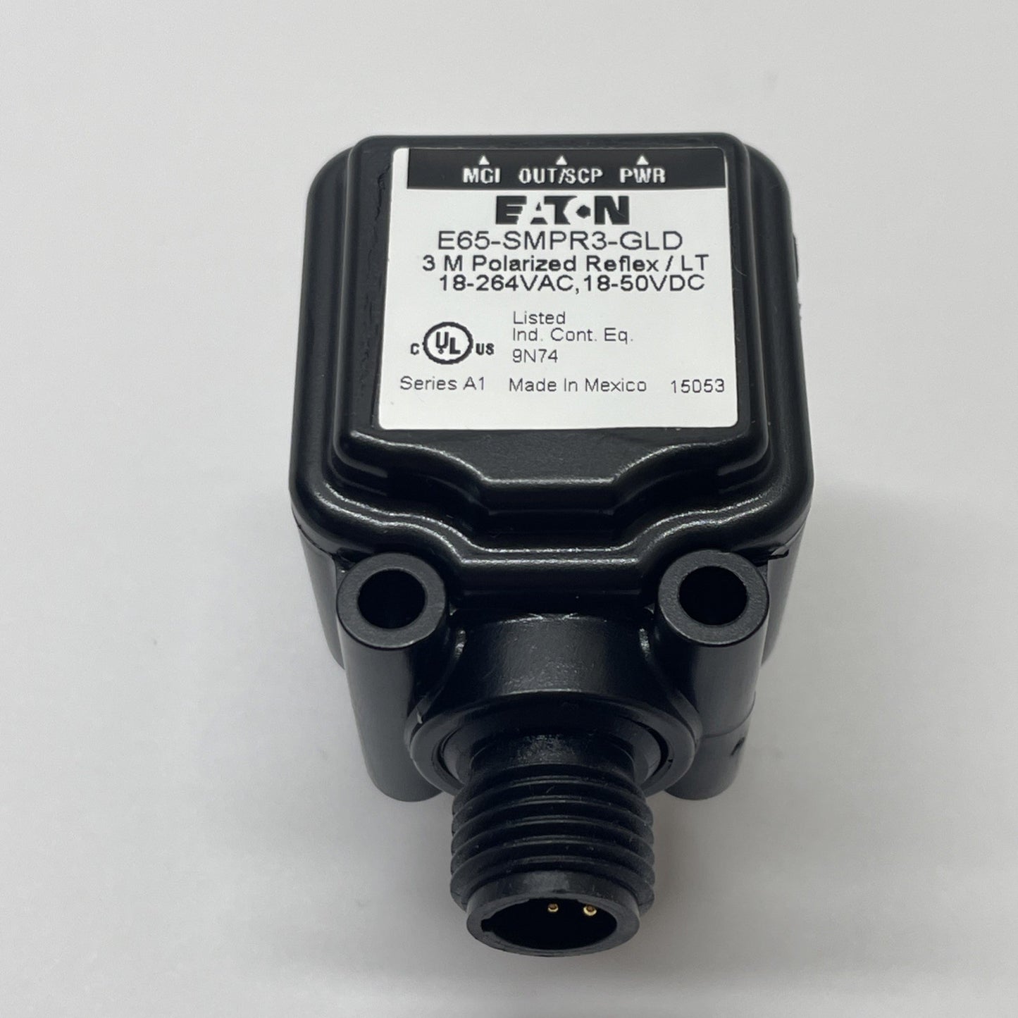 Eaton E65-SMPR3-GLD Photoelectric Sensor Polarized Retroreflective 3M Range