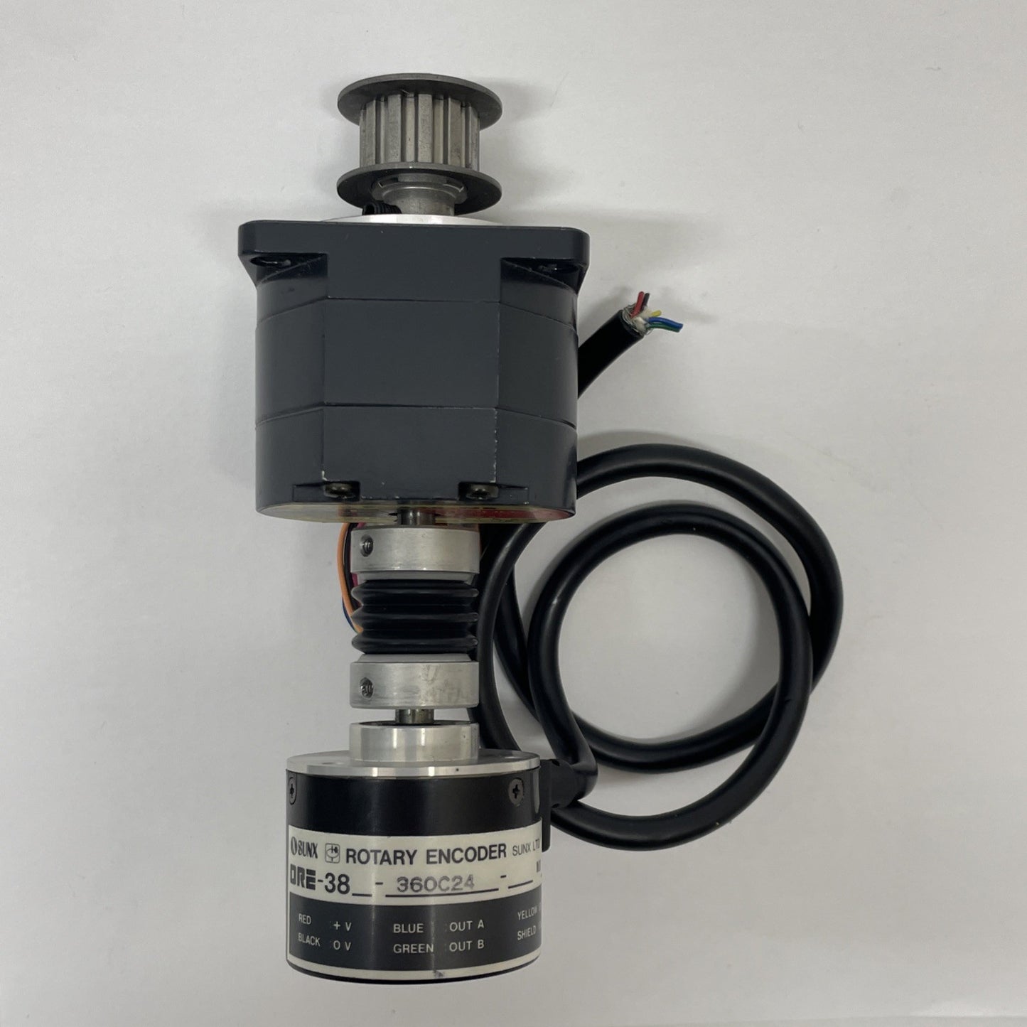 Vexta Oriental 5-Phase Stepper Motor PH554-NB w/ Sunx DRE-38 Rotary Encoder