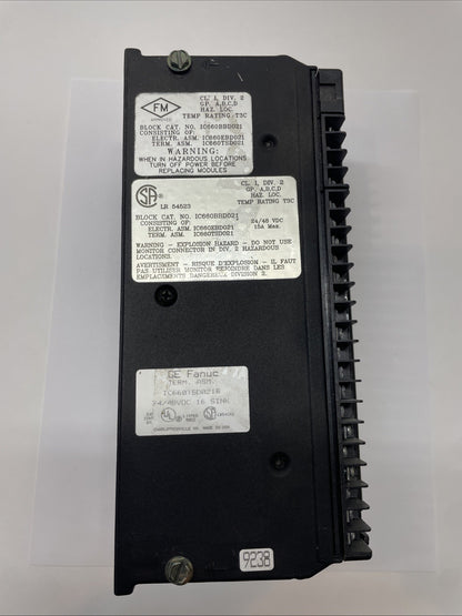 GE Fanuc IC660BBD021 Genius Sink I/O Module IC660EBD021T + IC660TSD021B 24/48VDC