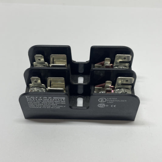 Gould Shawmut 30322R 2 Pole Fuse Holder 30A 600V, Used, Free shipping 🇺🇸