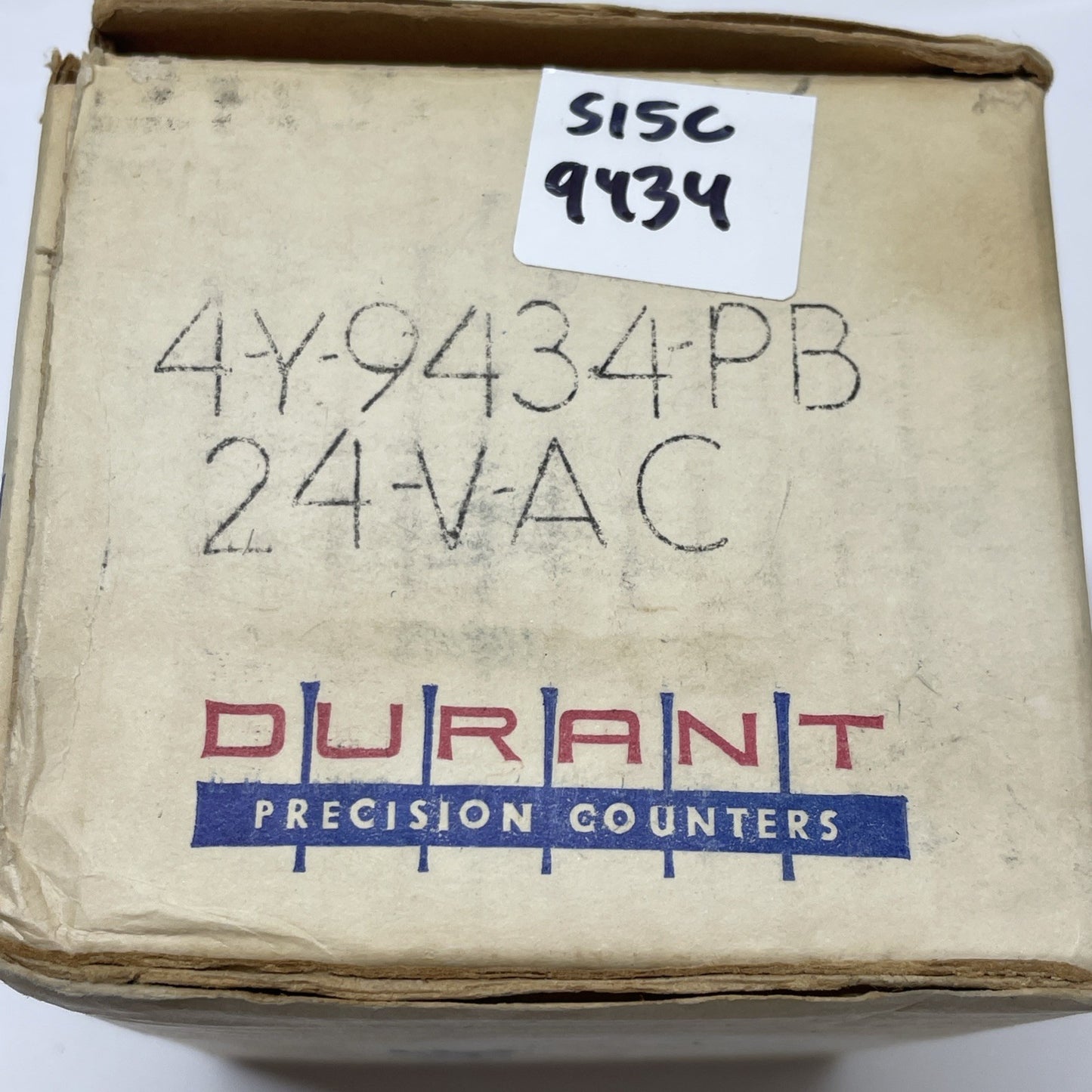 DURANT  4-Y-9434-PB  4-Digit Panel Mount Mechanical Counter 24 VAC