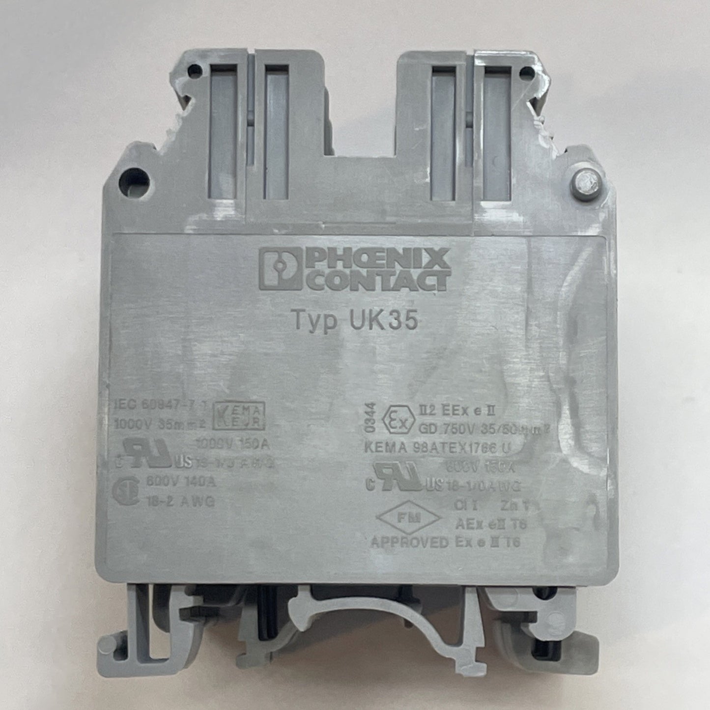(LOT OF 4) PHOENIX CONTACT UK 35 Wiring terminal, 1000V 35mm