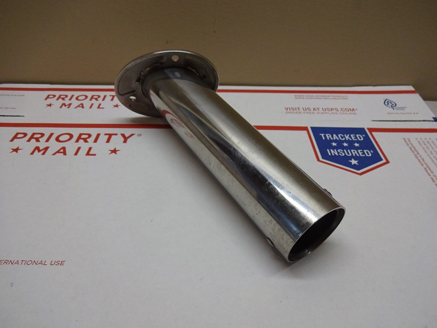 ATTWOOD 30 DEGREE STAINLESS STEEL ROD HOLDER BOAT MARINE FISHING 9" / NOS