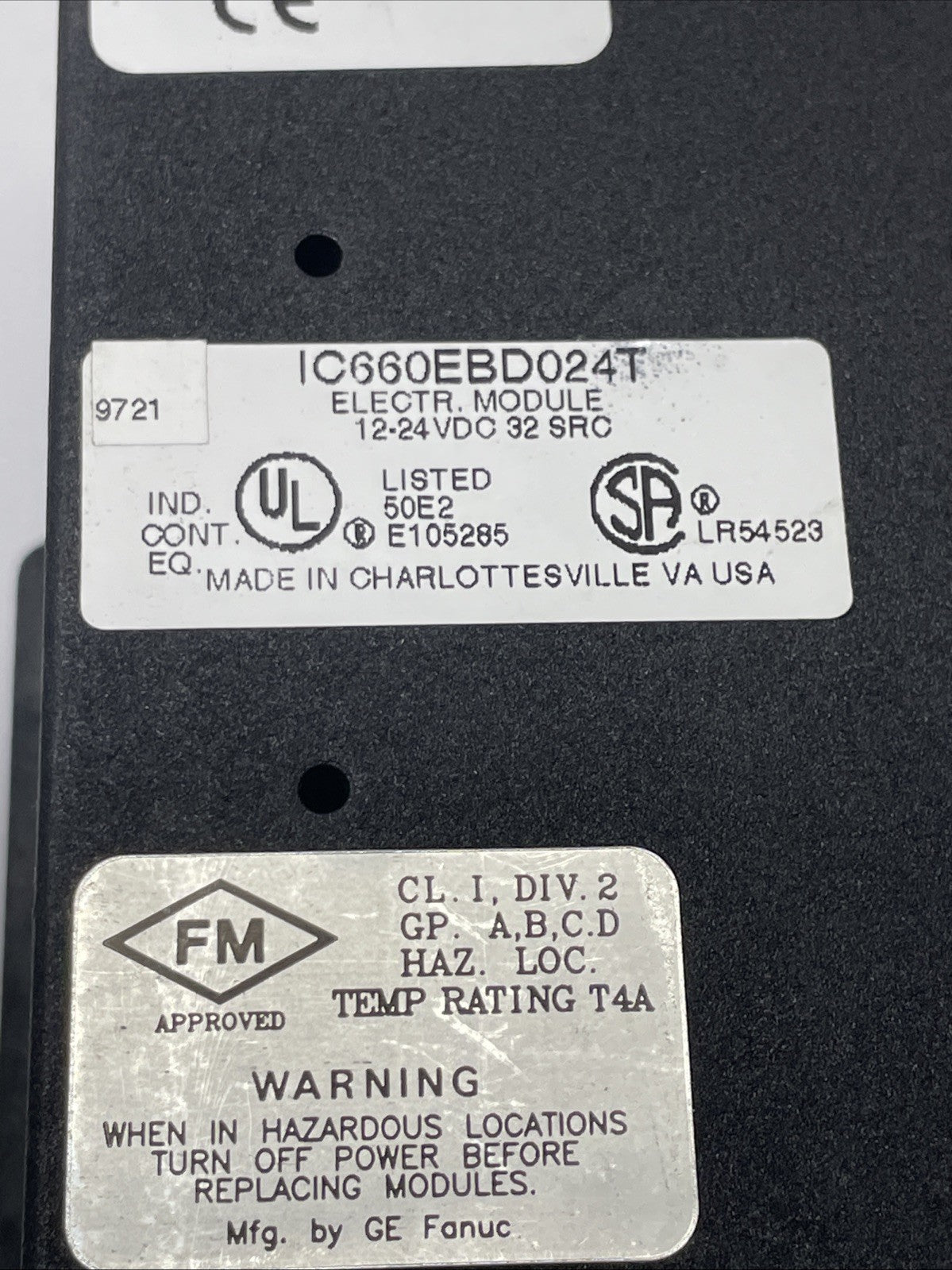 GE Fanuc IC660BBD024 GENUIS I/O Block 32-Circuit 12-24 VDC (EBD024T + TBD024K)