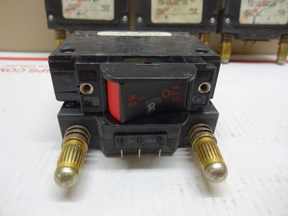 CARLING SWITCH CF1-X0-07-416-A3D-MG / 30A CIRCUIT BREAKER 30AMP 80VDC / LOT OF 5