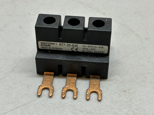 SPRECHER+SCHUH KT7-25-A3E / TERMINAL BLOCK / 6O0V AC 64A