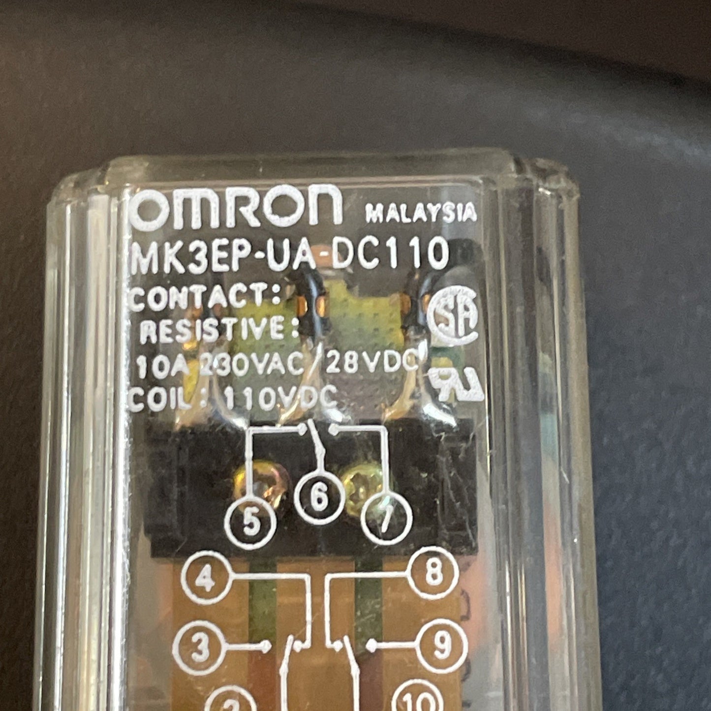 (LOT OF 3) OMRON  MK3EP-UA-DC110  Plug-in General Purpose Relay 110 VDC 10 A