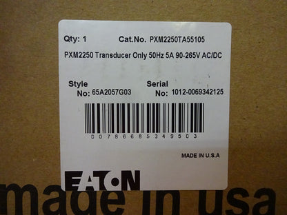 EATON PXM2250TA55105 PXM2250 TRANSDUCER 65A2057G03 / 5A 90-265V AC/DC 50HZ NEW