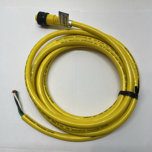 NEW Molex 14344M01 3-Wire Female Straight 12 ft Cordset