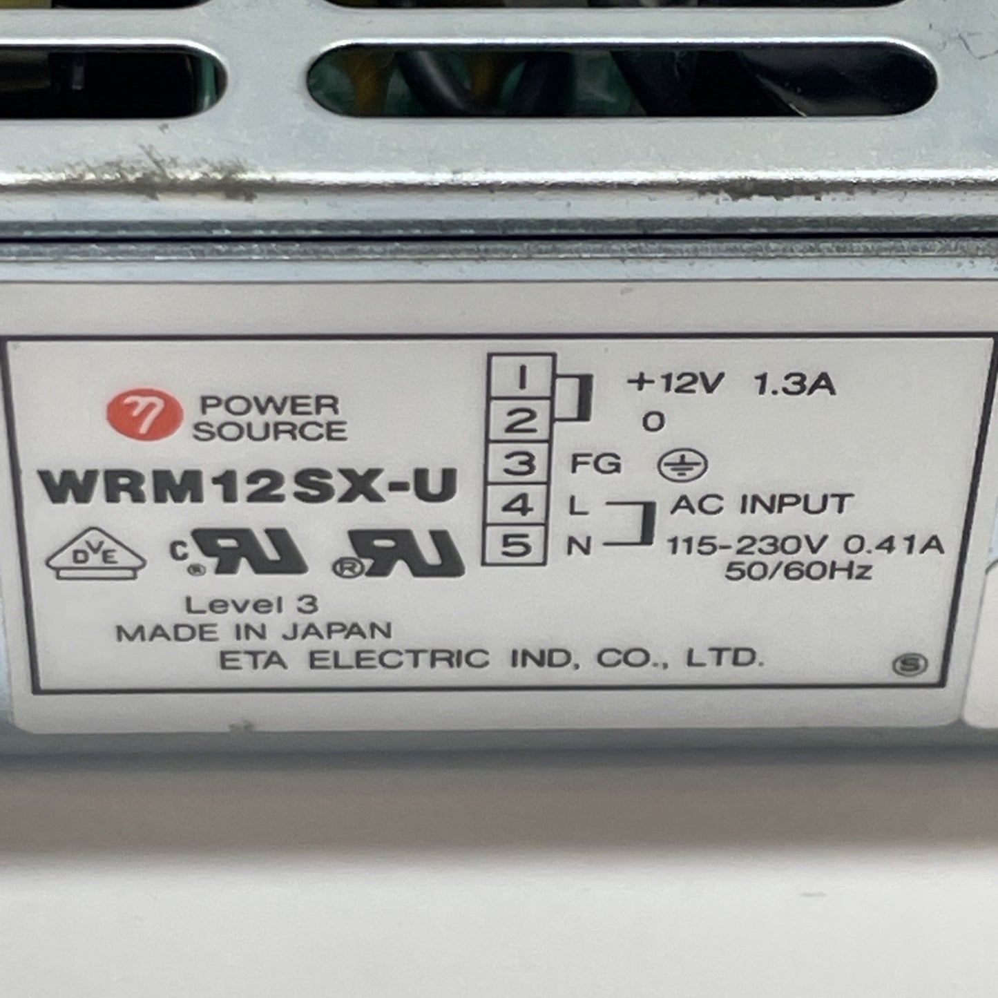 ETA Electric WRM12SX-U Power Source 115-230v 0.41a