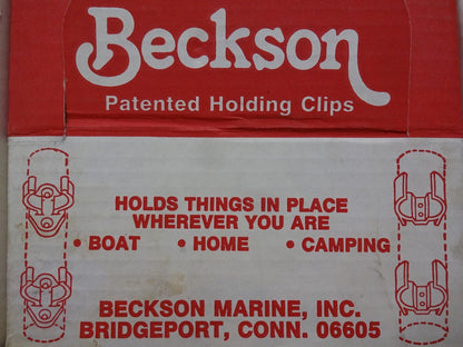 BECKSON CLIPPER CLP-1 / 1" HOLDING CLIPS HANG ITEMS HORIZONTAL OR VERTICAL / NEW