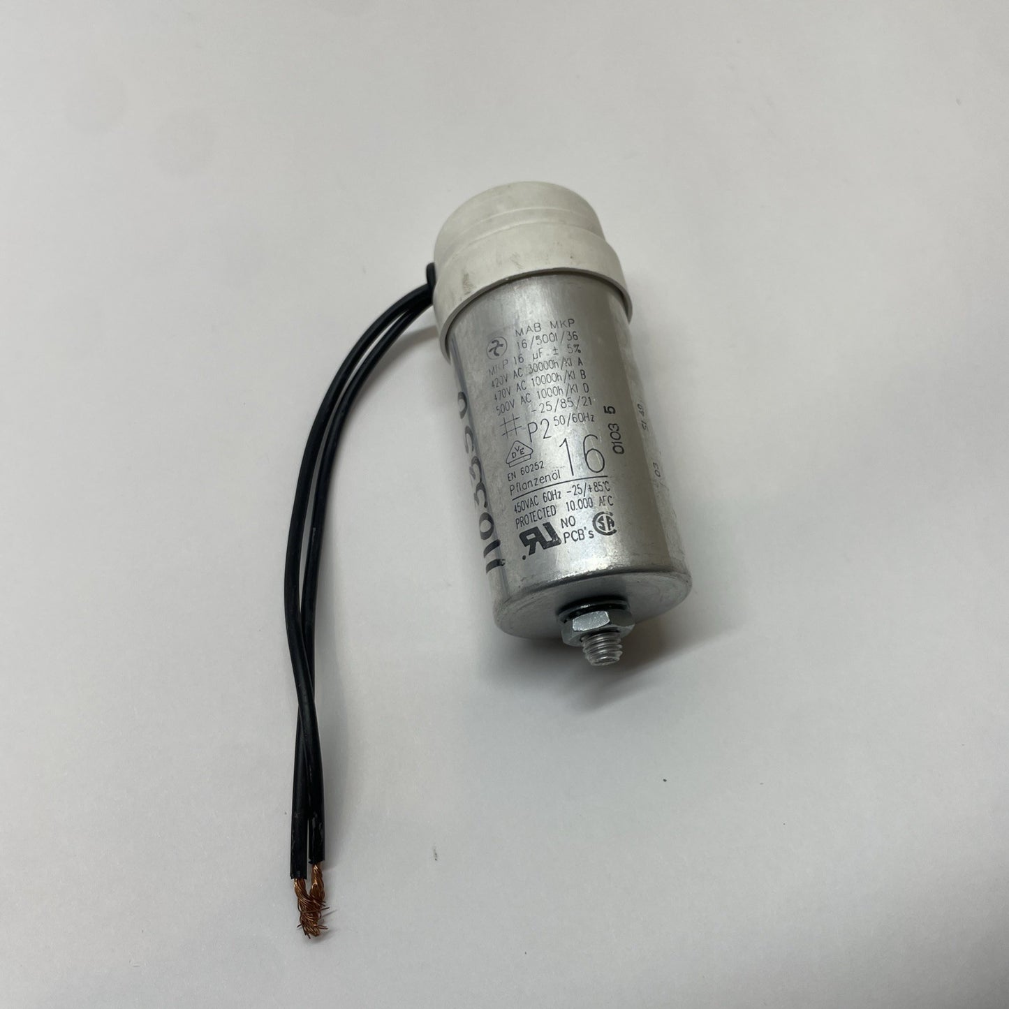 Pflanzenol Schutzart Capacitor 16UF 420V 5% MAB-MKP-16/500I