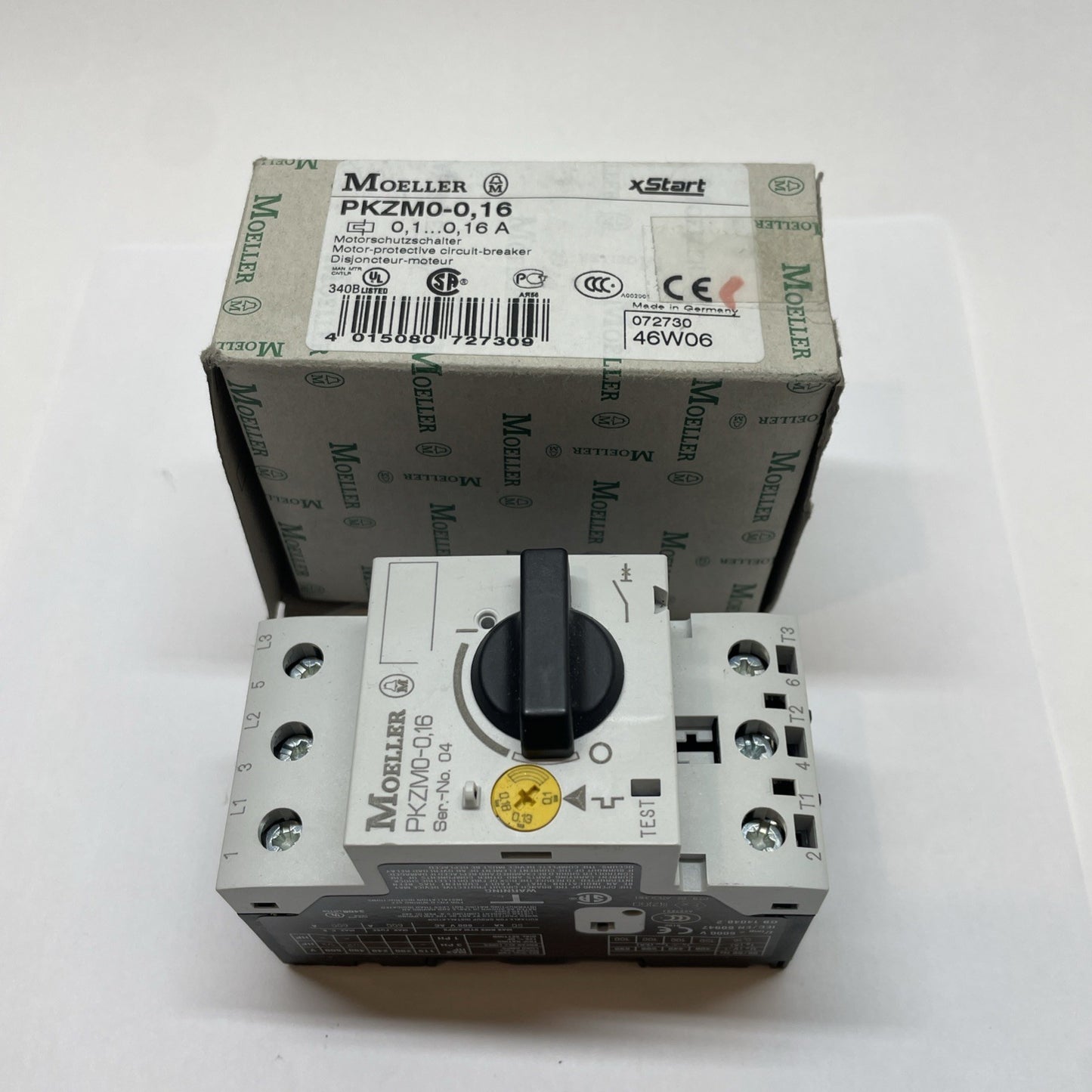 NEW Moeller PKZM0-1,6 CIRCUIT BREAKER, 0.1-0.16A