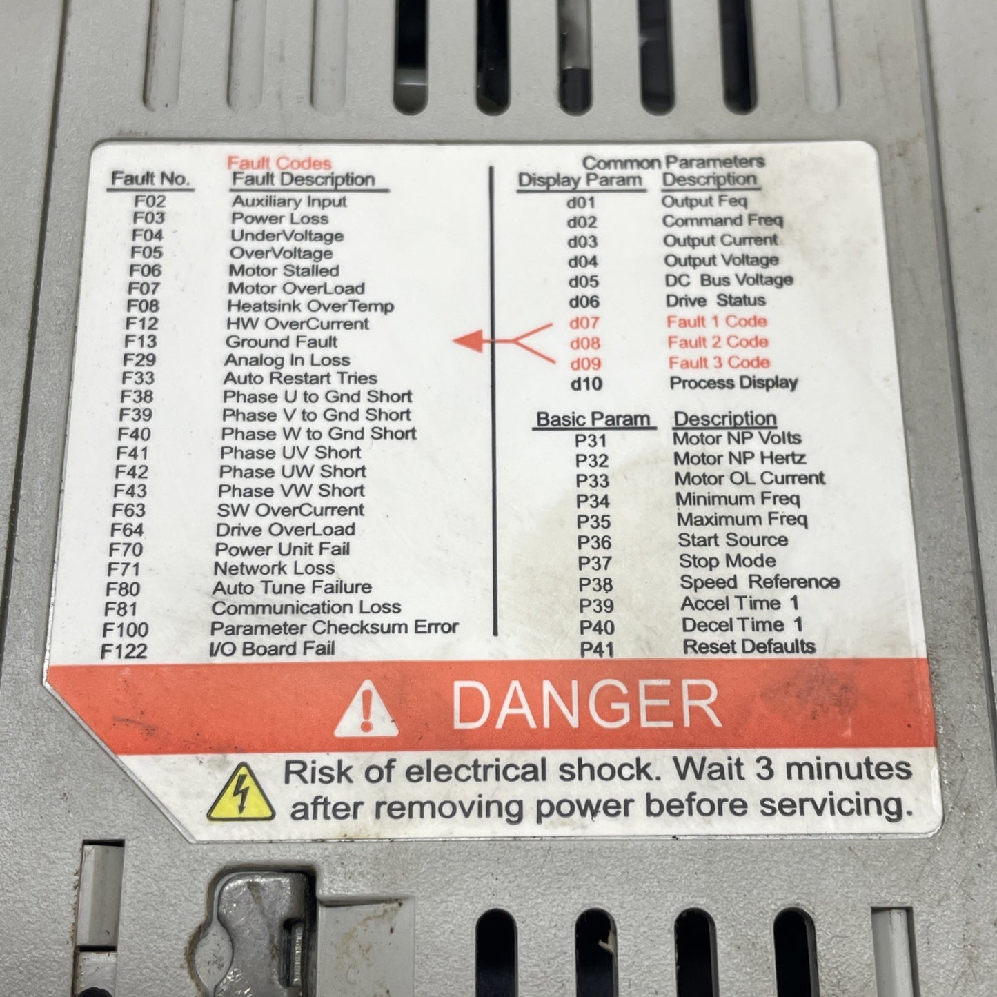 Allen-Bradley 22A-D6P0N104 /A PowerFlex 4 AC Drive 480 VAC 3PH 2.2kW / 3HP