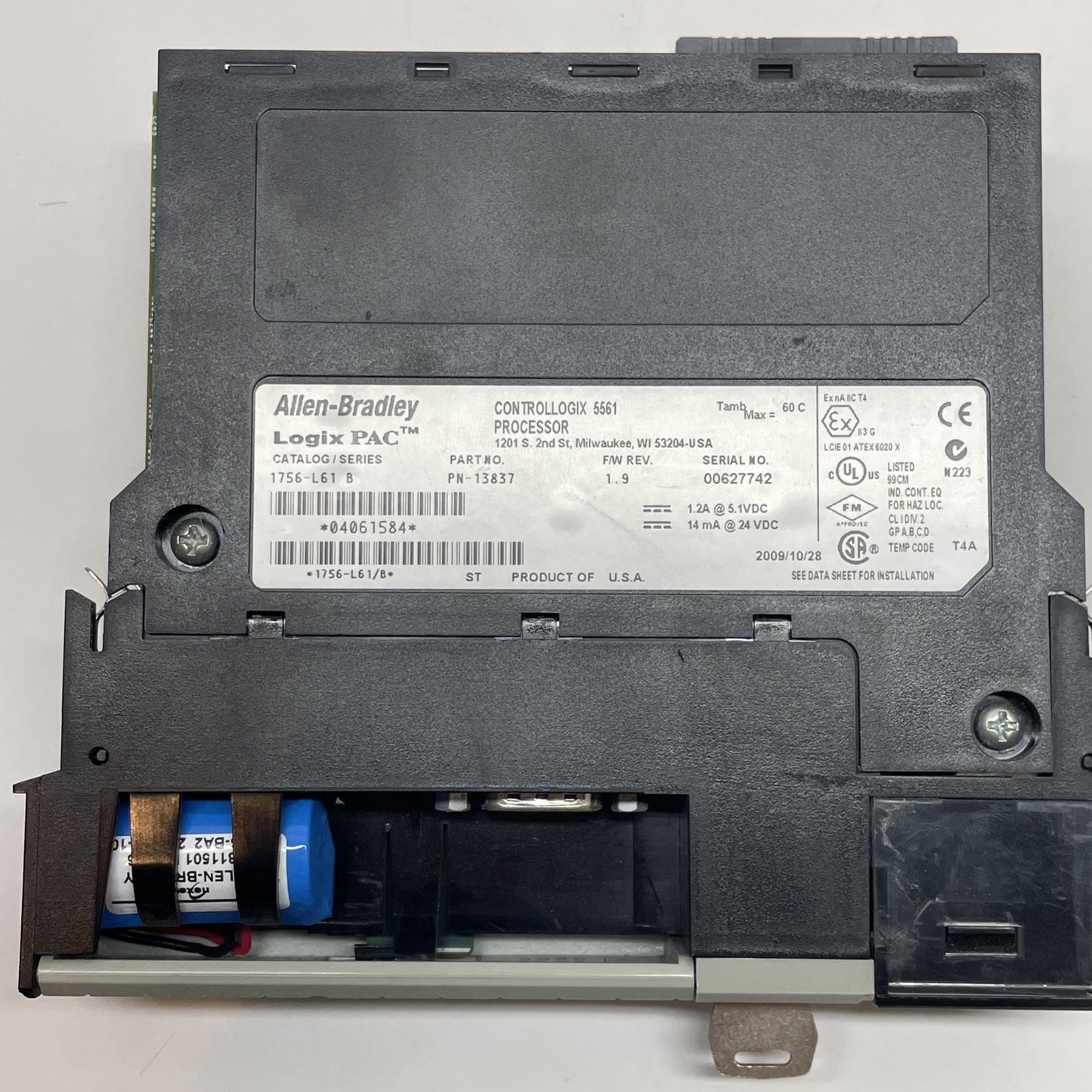 Allen-Bradley 1756-L61 ControlLogix 5561 PLC Processor Module PN-13837