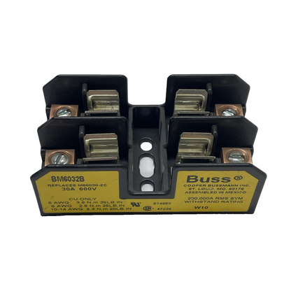 Buss Cooper Bussman  BM6032B  2-Pole Fuse Block Holder 30 Amp 600 VAC