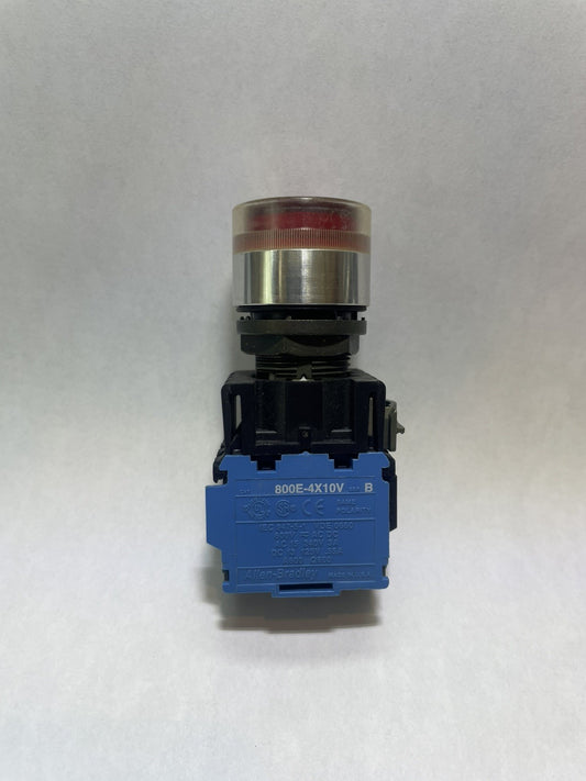 AB Illuminated Push Button 22mm - RED - 800E Series 250V Max 800ES-LF33DL0X10