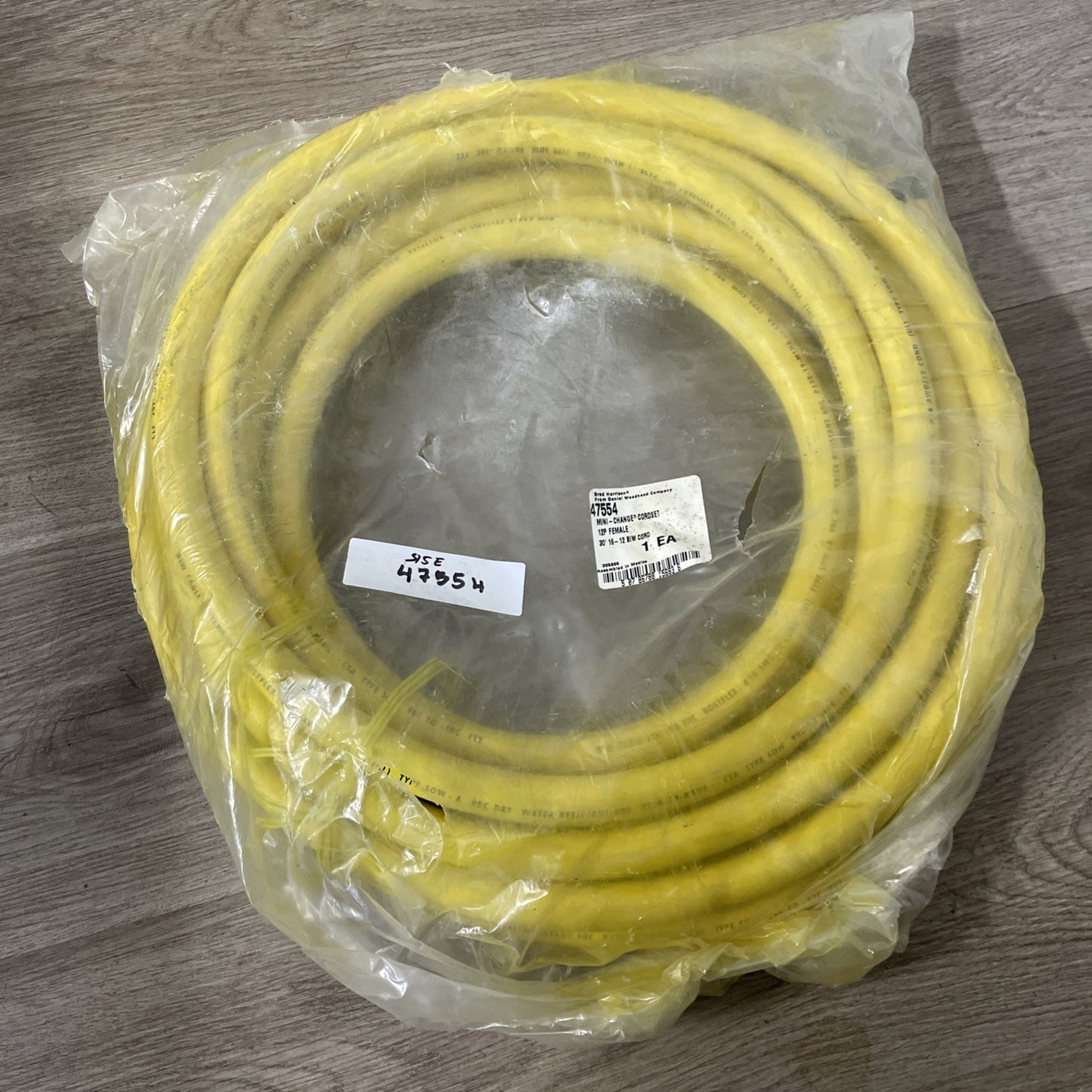 BRAD HARRISON 47554 Cordset Mini-Change 12-Pole 16 AWG 30 ft Female