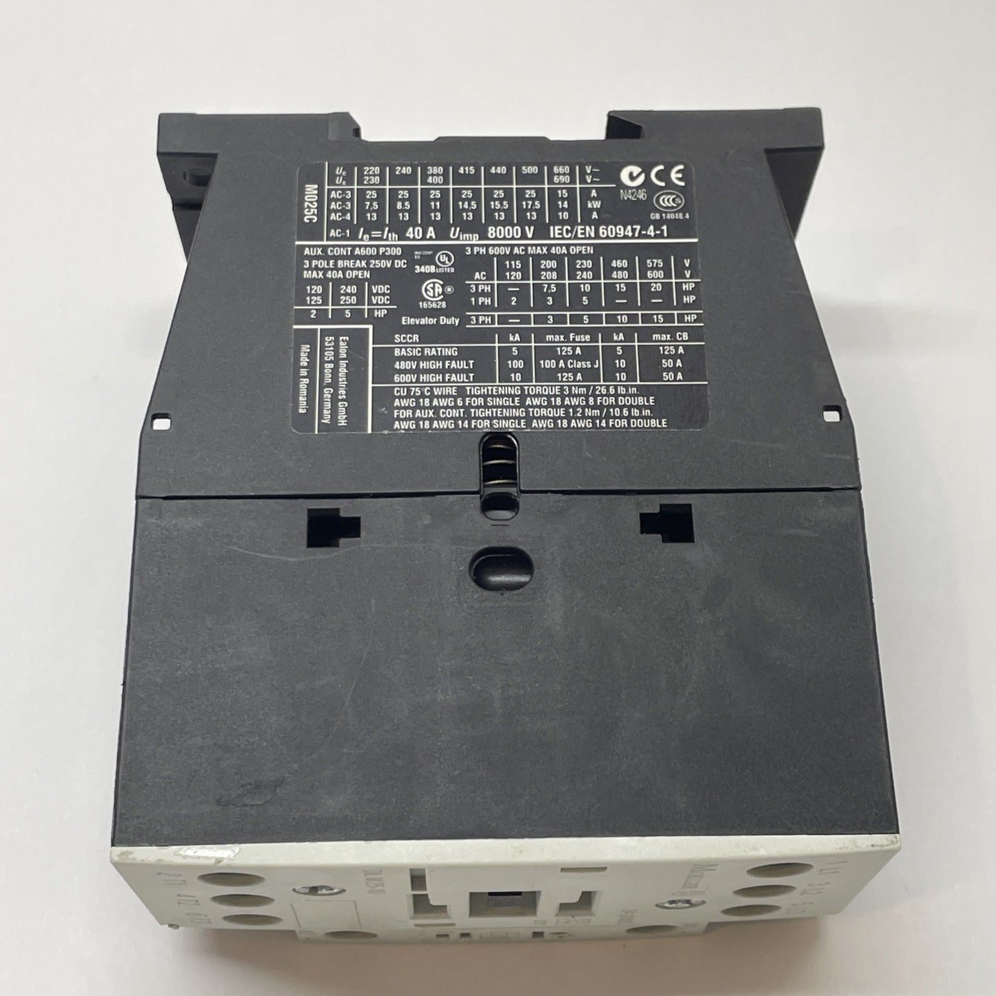 Moeller DILM25-10 Contactor 40A 3P